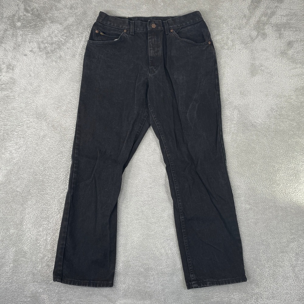 Lee Relaxed Fit Jeans Mens 34x30 (32x30) Black Denim Vintage Made‎ In USA 90s